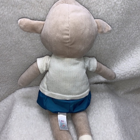 Spark Create Imagine 16" boy lamb grey wearing tie plush rattle stuffed animal - Picture 4 of 11